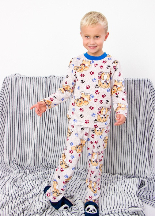 Бежевая всесезон пижама для мальчика Носи своє 6076