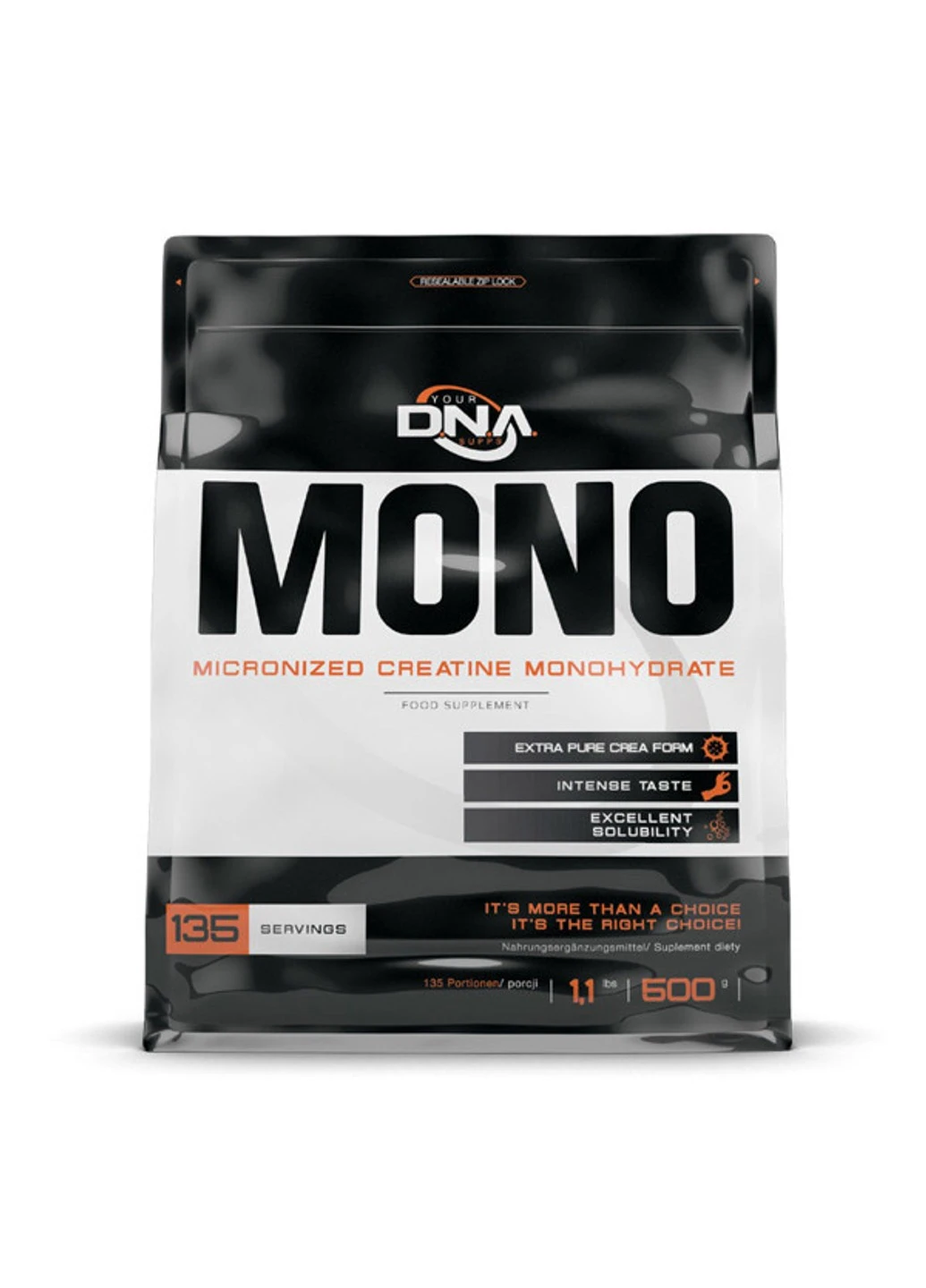 Креатин моногідрат MONO 500 грам Персик DNA (255279630)