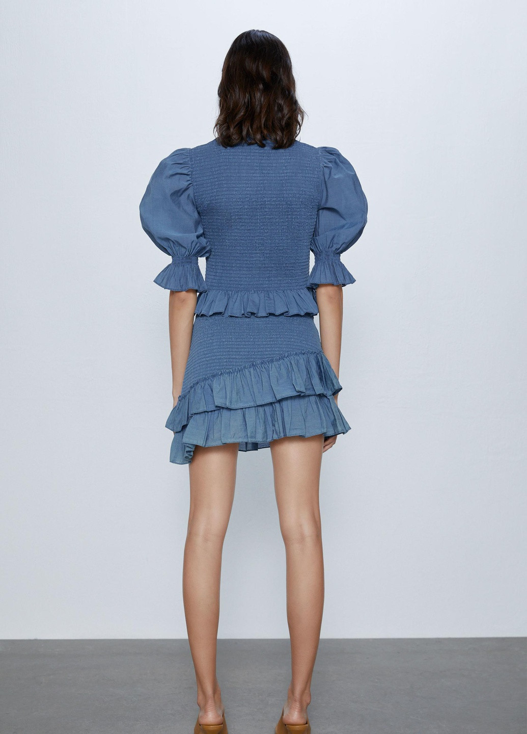 Синяя кэжуал варенка юбка Zara