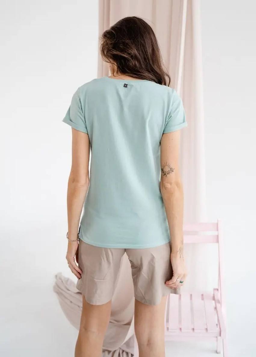 Хлопковые шорты для беременных бежевые с поясной резинкой под животик To Be (234526157)