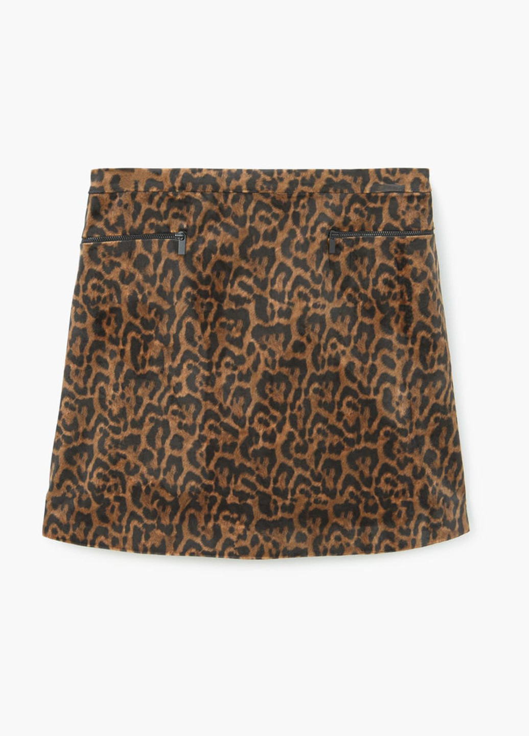 Коричневая кэжуал леопардовая юбка Mango