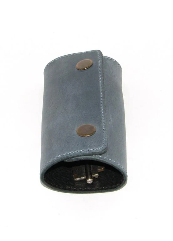 Подарочный набор №11 (ключница + обложка на права, ID паспорт) голубой DNK Leather (253942829)
