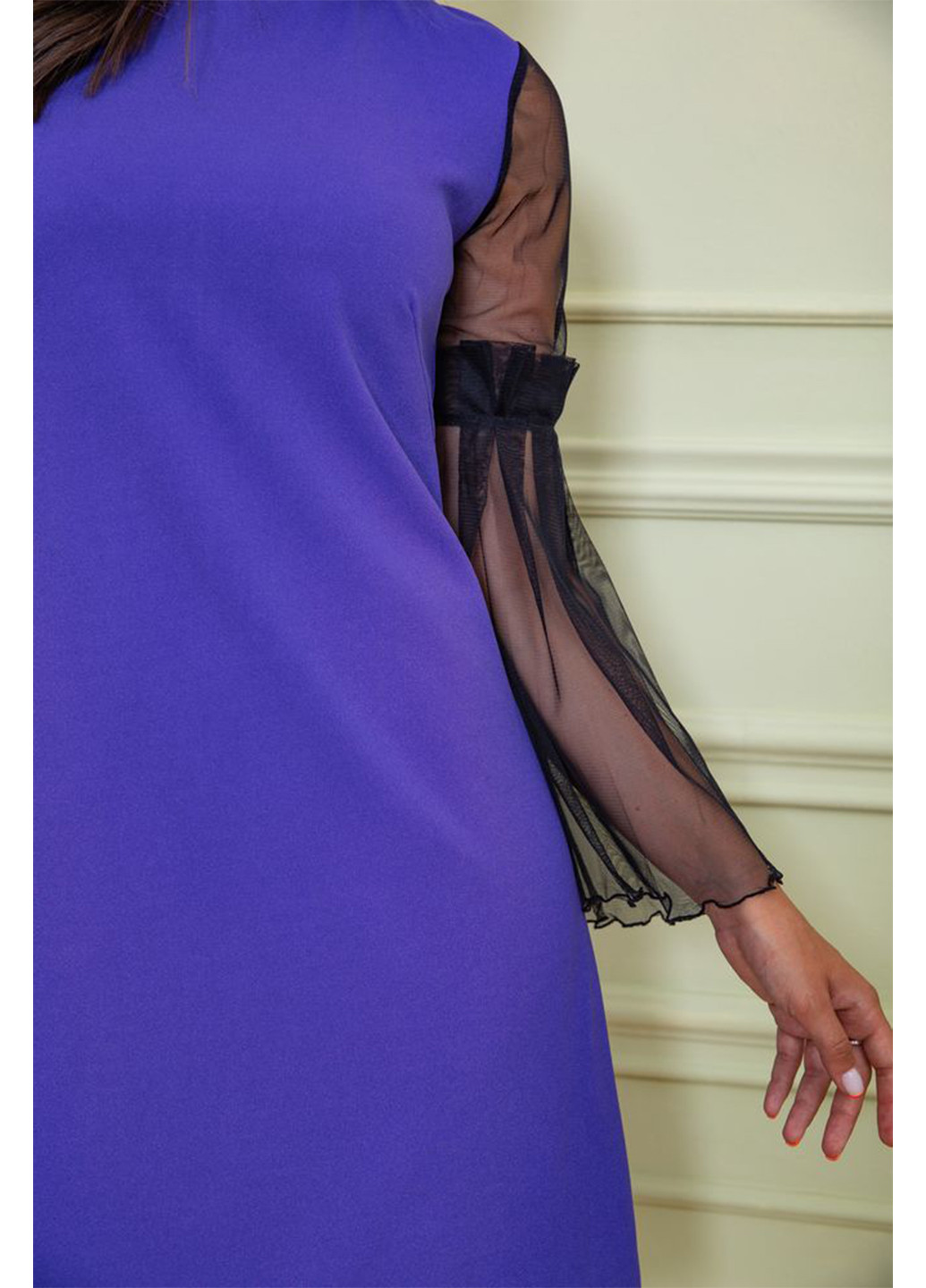 Фиолетовое кэжуал платье а-силуэт Ager однотонное