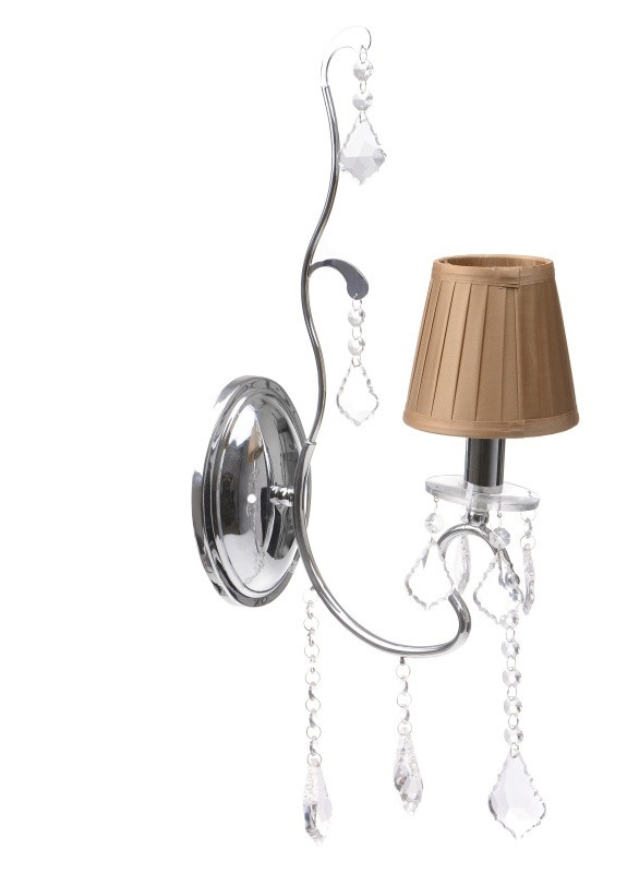 Бра настінне накладне у спальню кришталеве з абажуром класичне BCL-307W/1 Brille (253894408)