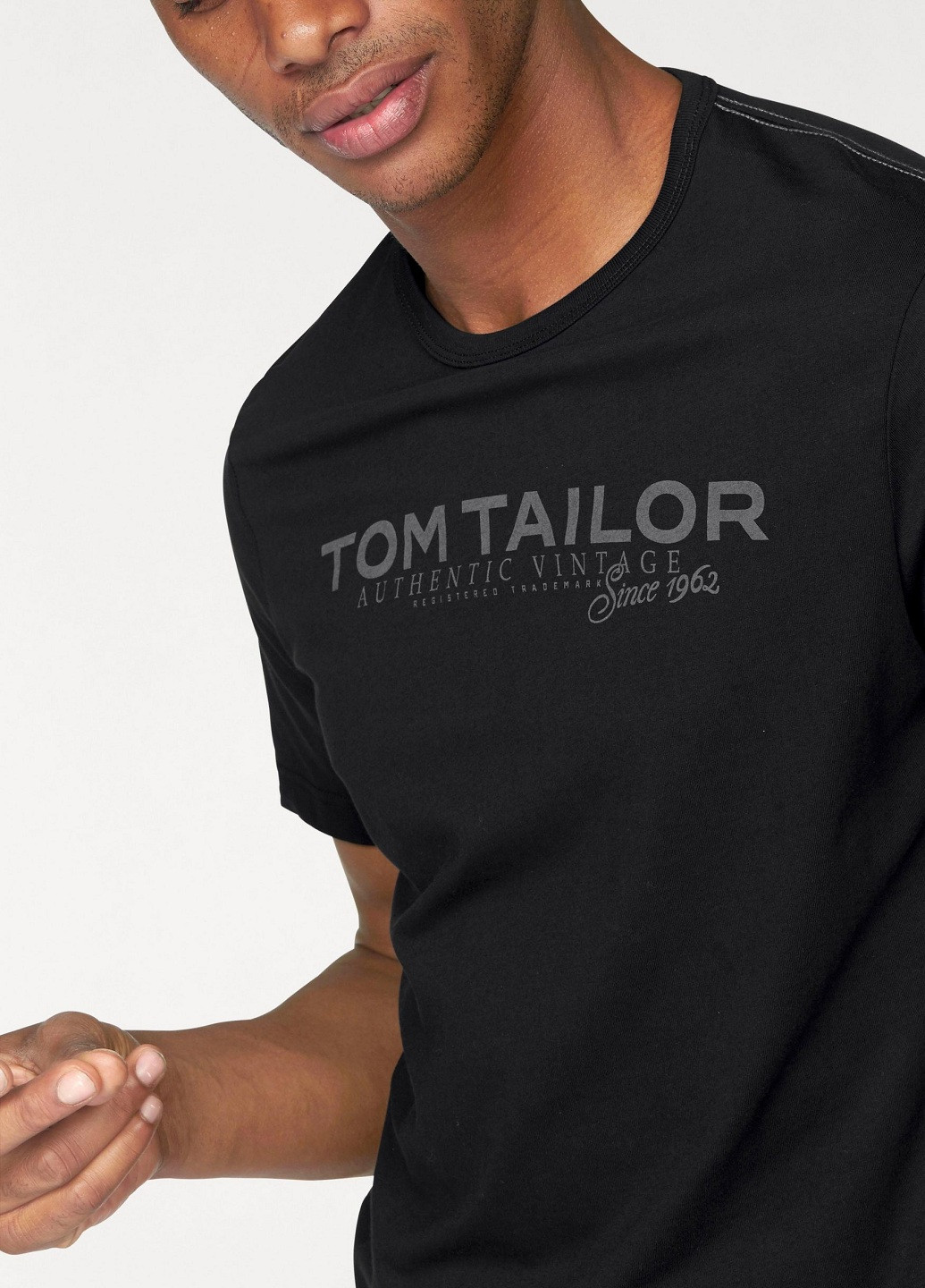 Чорна футболка Tom Tailor