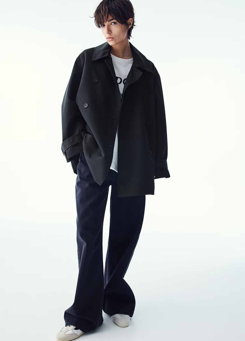 Плащ H&M на гудзиках демісезон (367100925)