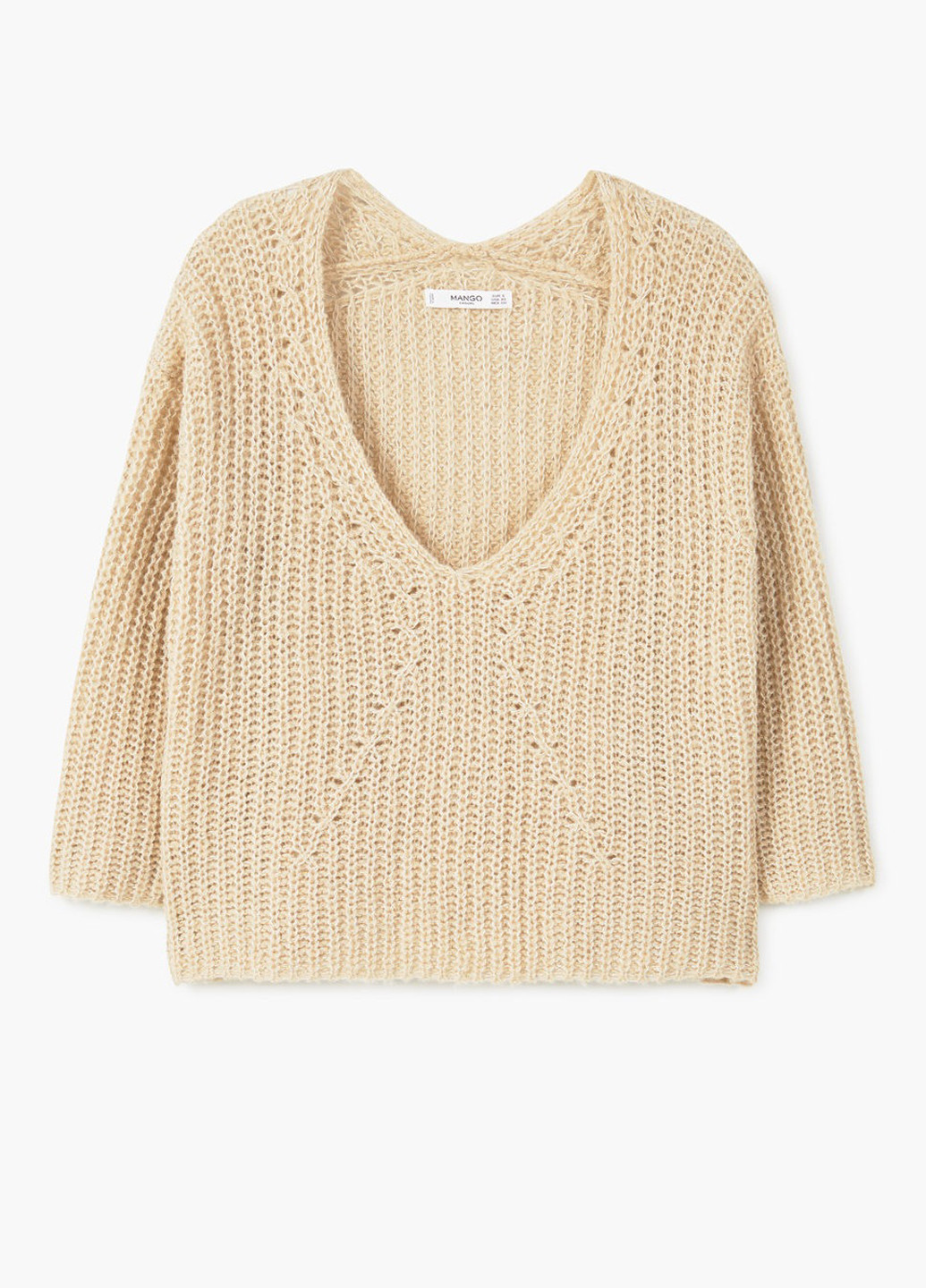Бежевый демисезонный пуловер пуловер Mango