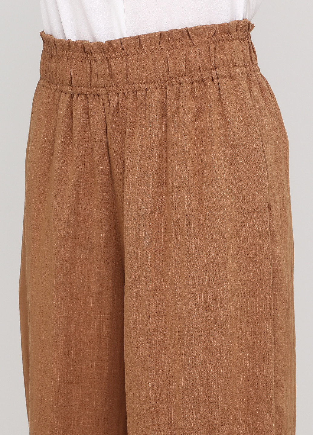 Светло-коричневые кэжуал демисезонные кюлоты брюки H&M