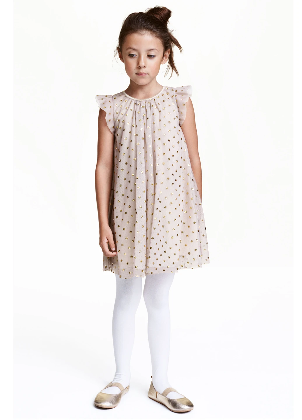Бежевое платье H&M (19263645)