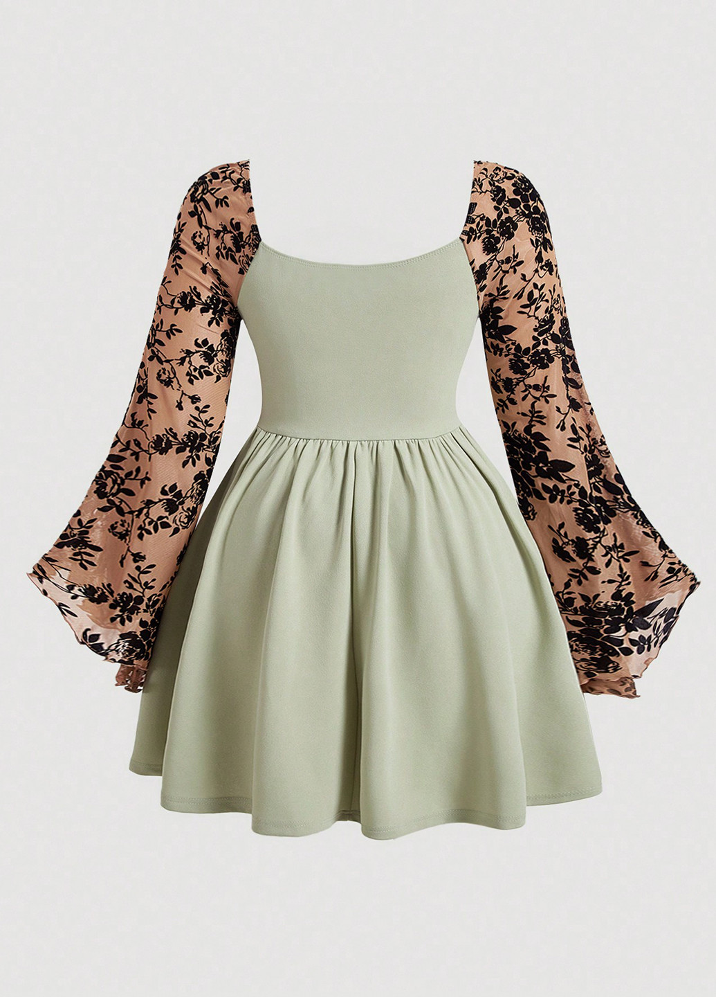 М'ятна кежуал сукня кльош SHEIN однотонна