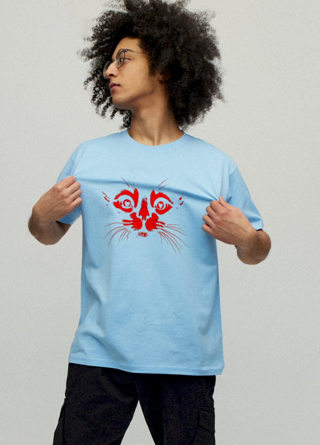 Блакитна футболка чоловіча YAPPI