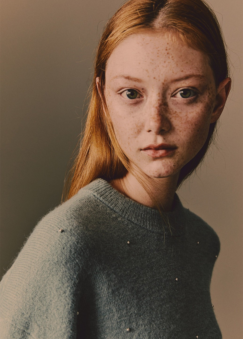 Серо-зеленый зимний джемпер джемпер H&M