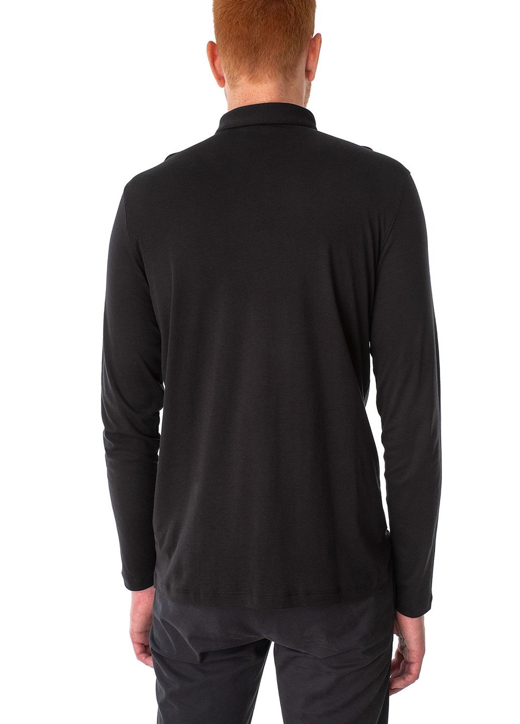 Черная футболка-поло для мужчин Ragman однотонная