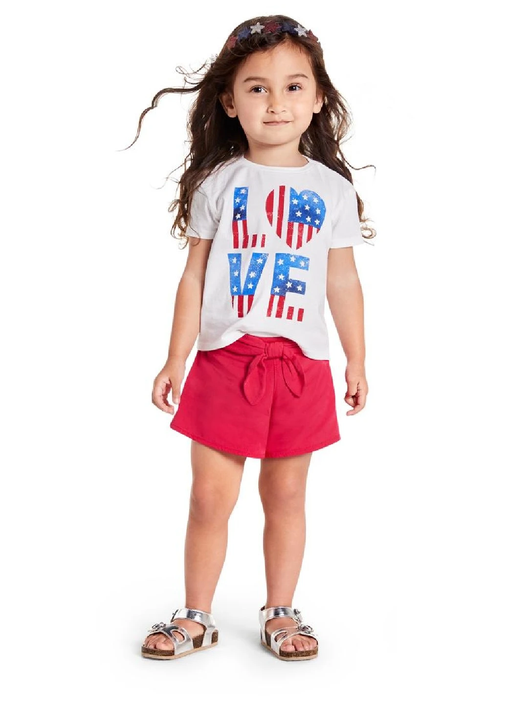 Белая летняя футболка с коротким рукавом Gymboree