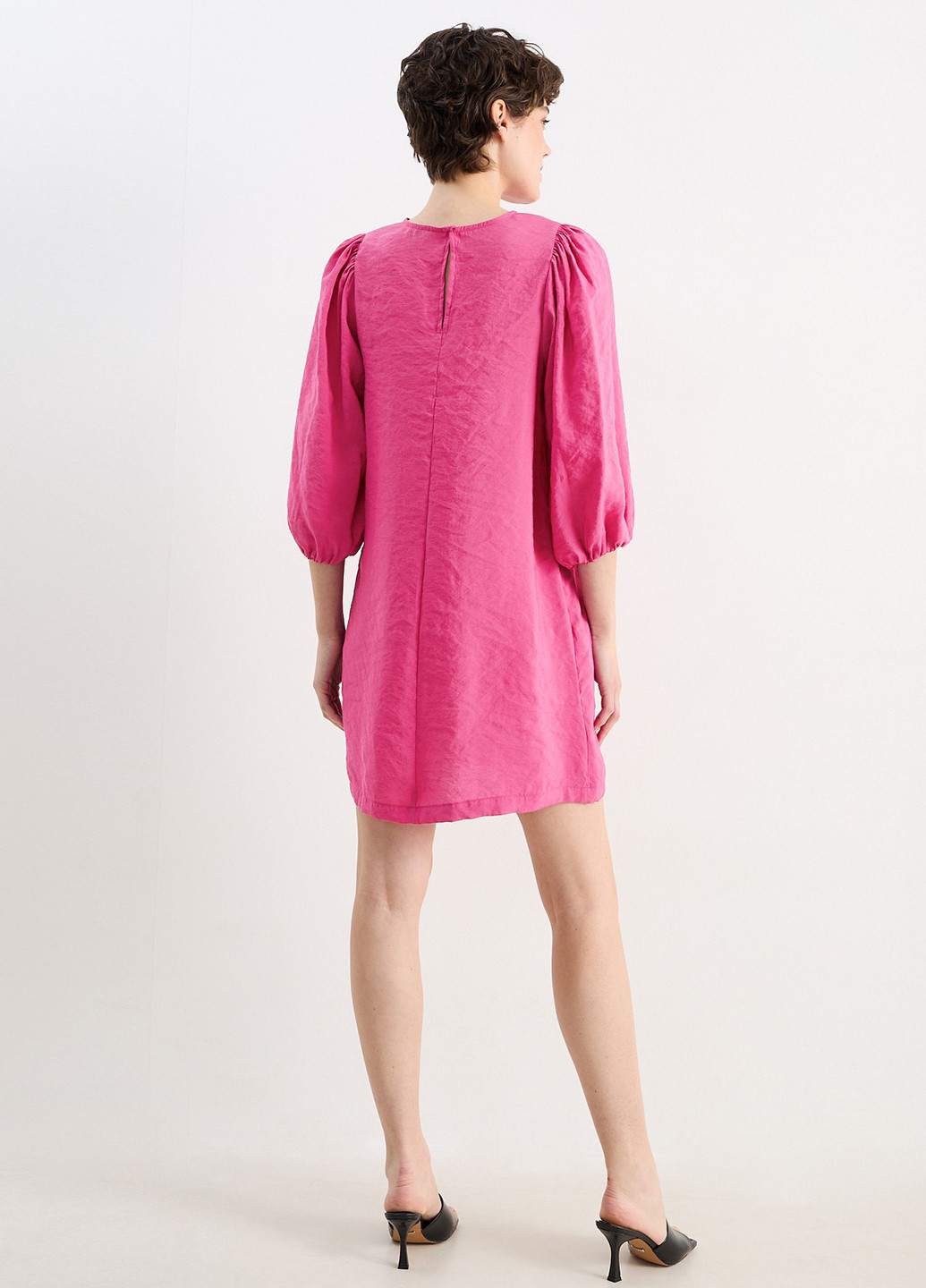 Темно-рожева кежуал сукня C&A однотонна