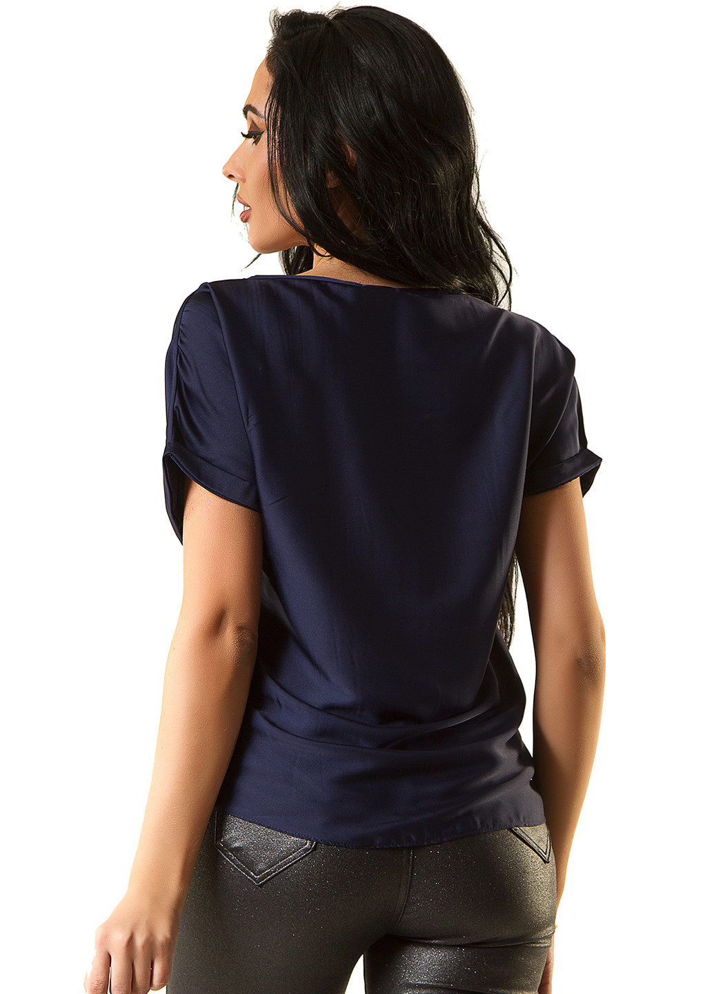 Темно-синяя летняя блуза Demma