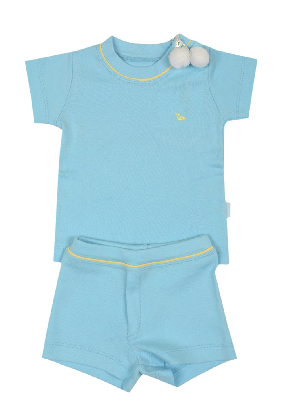 Голубой демисезонный комплект (футболка, шорты) Papermoon