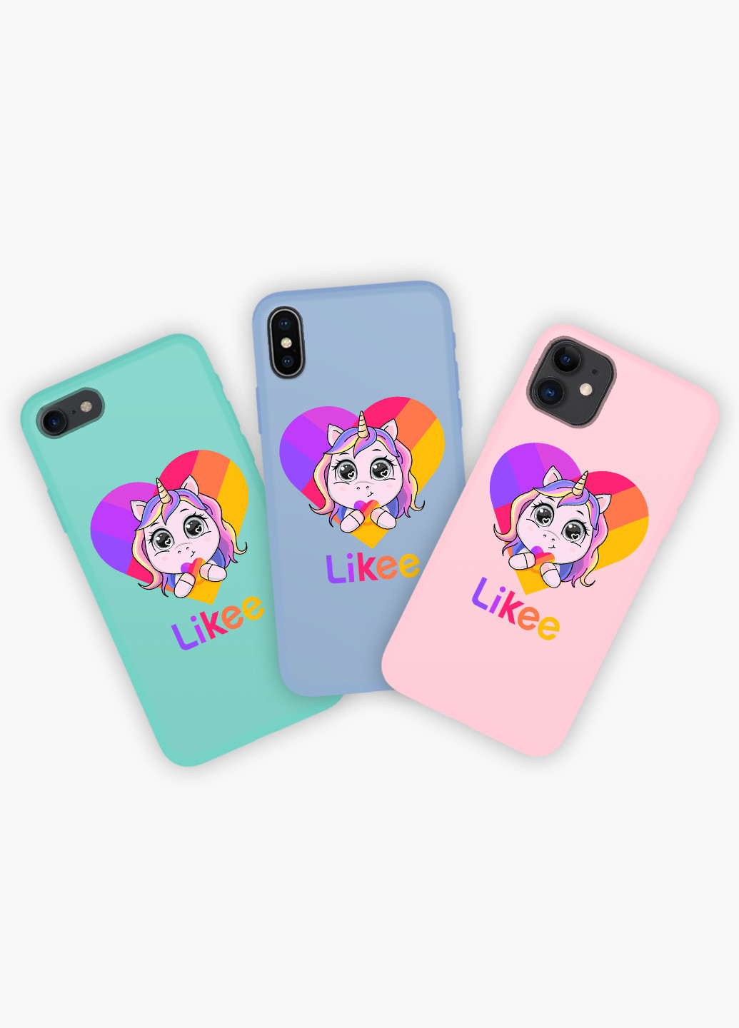 Чехол силиконовый Apple Iphone X Лайк Единорог (Likee Unicorn) (6129-1593) MobiPrint (219490590)