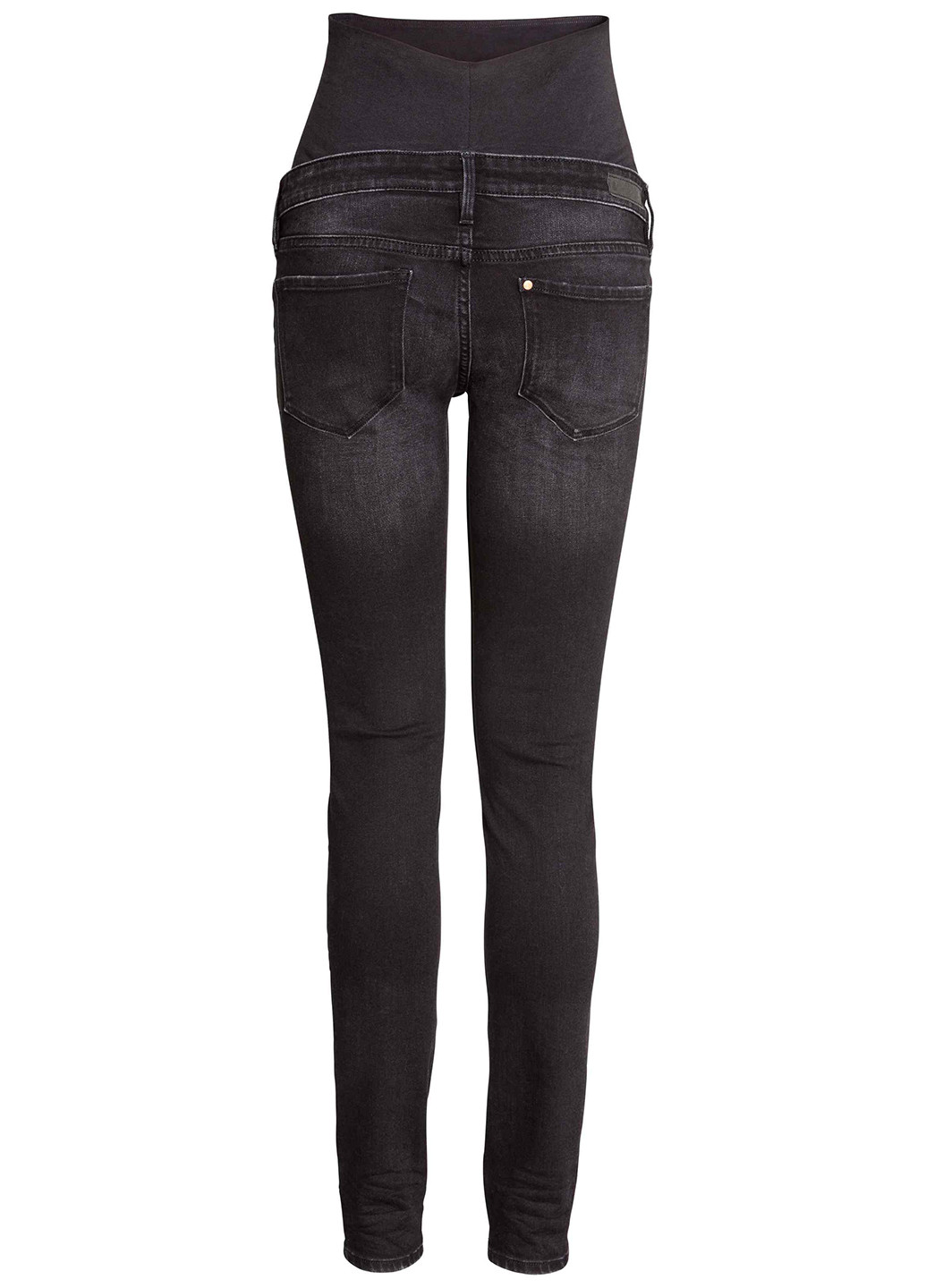 Черные демисезонные зауженные джинсы для беременных H&M