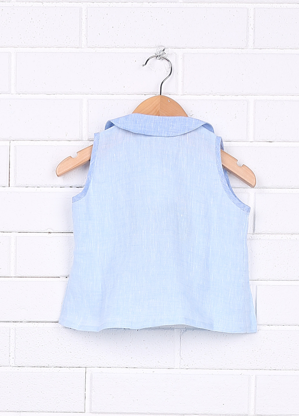 Голубая блузка без рукава Arc-en-ciel летняя