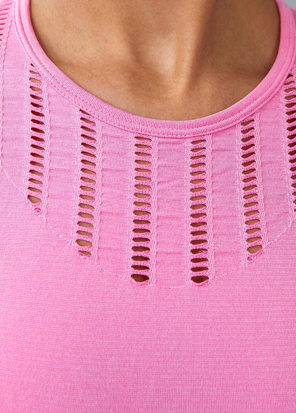 Фуксиновий (колору Фукія) літній костюм (топ, легінси) SHEIN