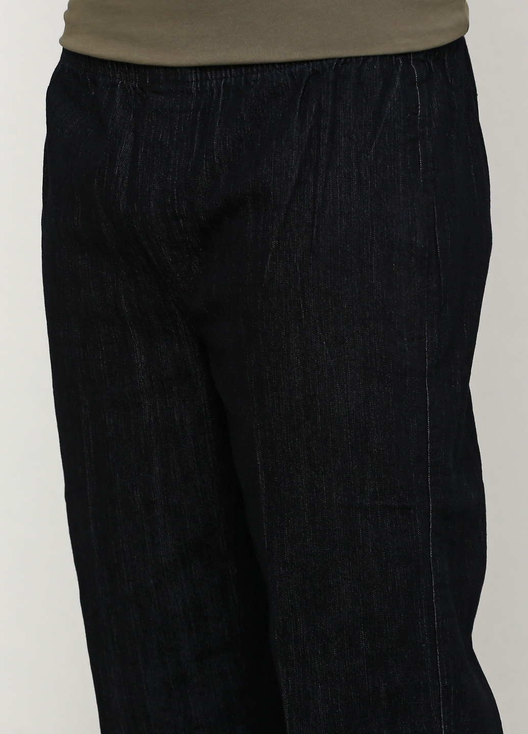 Черные джинсовые демисезонные прямые брюки Changli