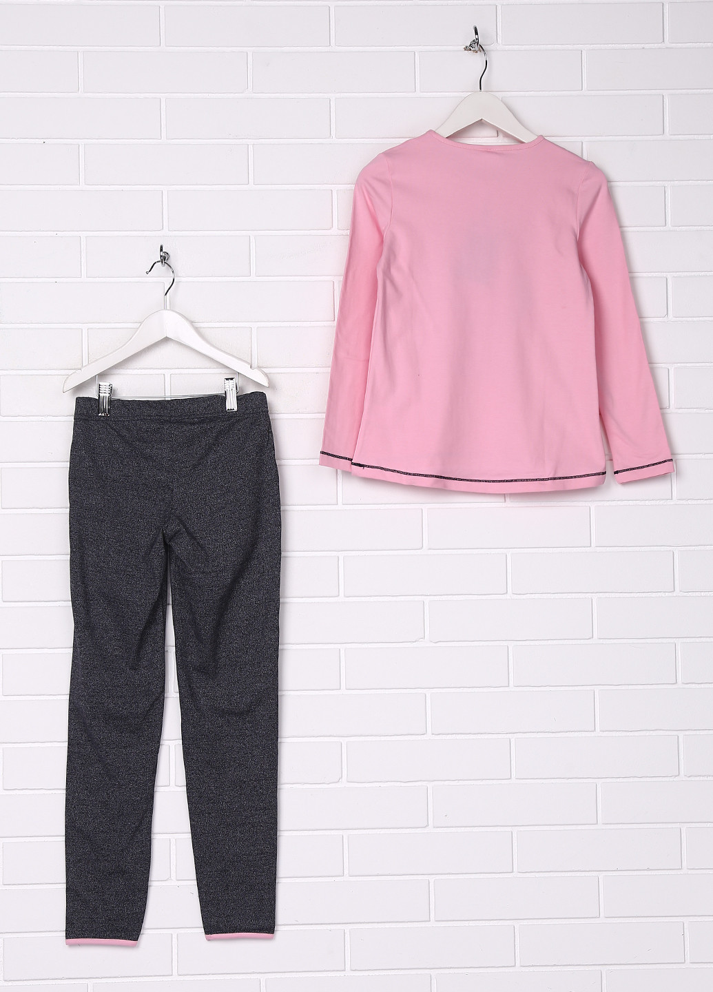 Светло-розовый демисезонный комплект (лонгслив, брюки) Фабрика наш одяг