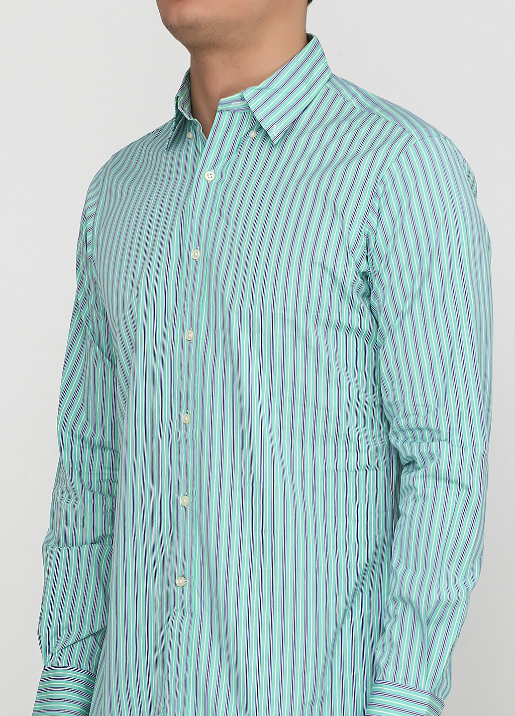 Голубой рубашка в полоску Ralph Lauren