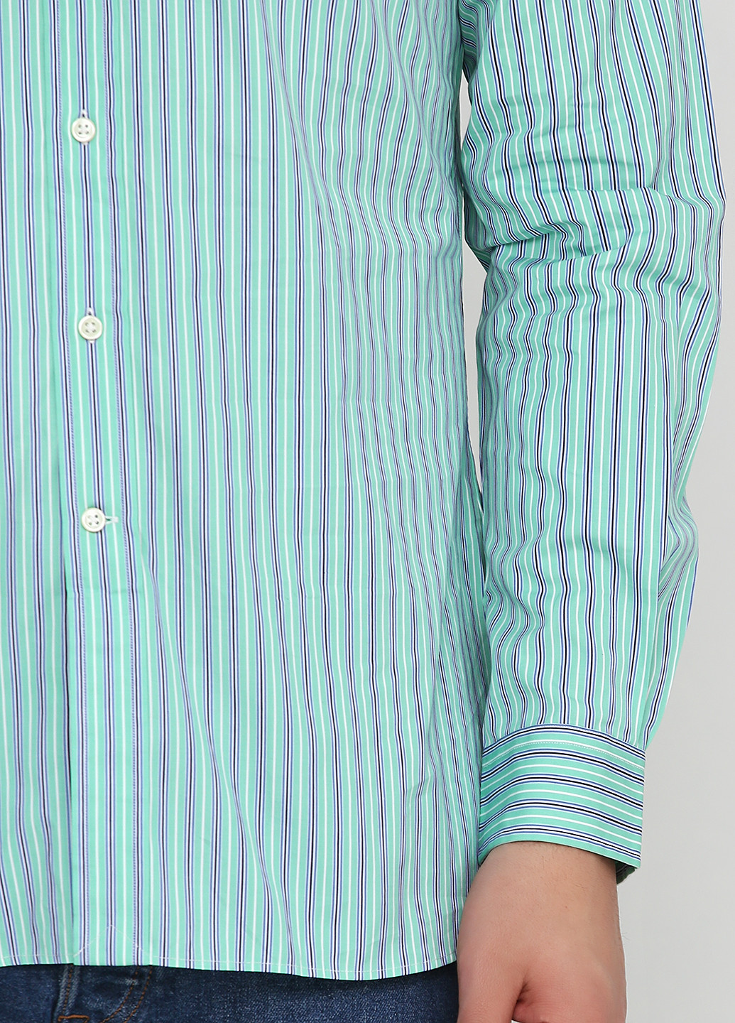 Голубой рубашка в полоску Ralph Lauren