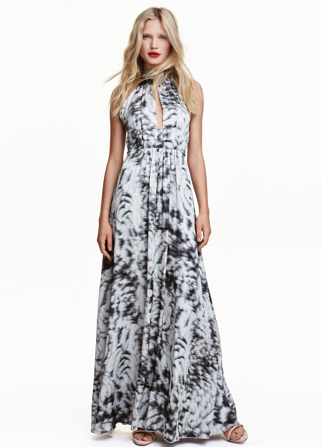 Сіра кежуал сукня а-силует H&M з малюнком