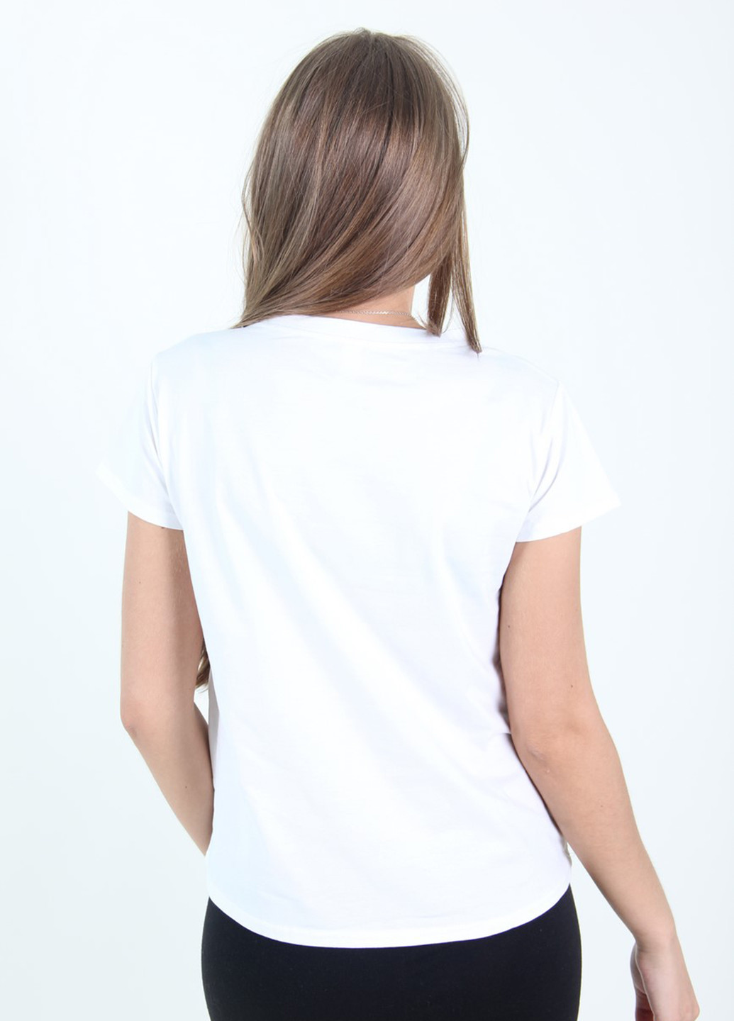 Белая летняя футболка Ladies Fasfion