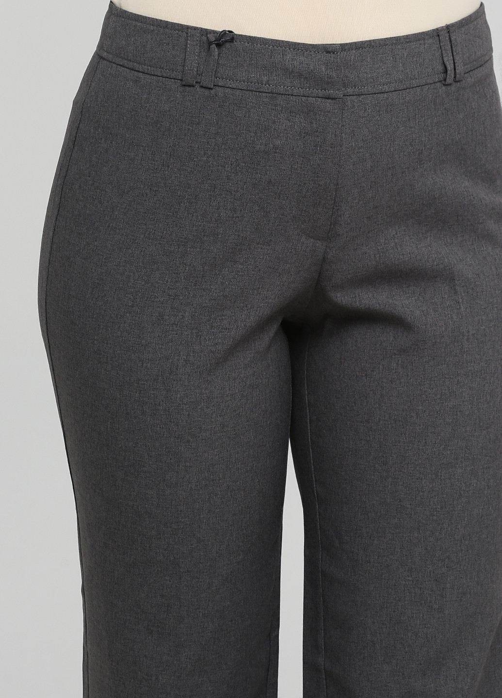 Темно-серые классические демисезонные прямые брюки F&F