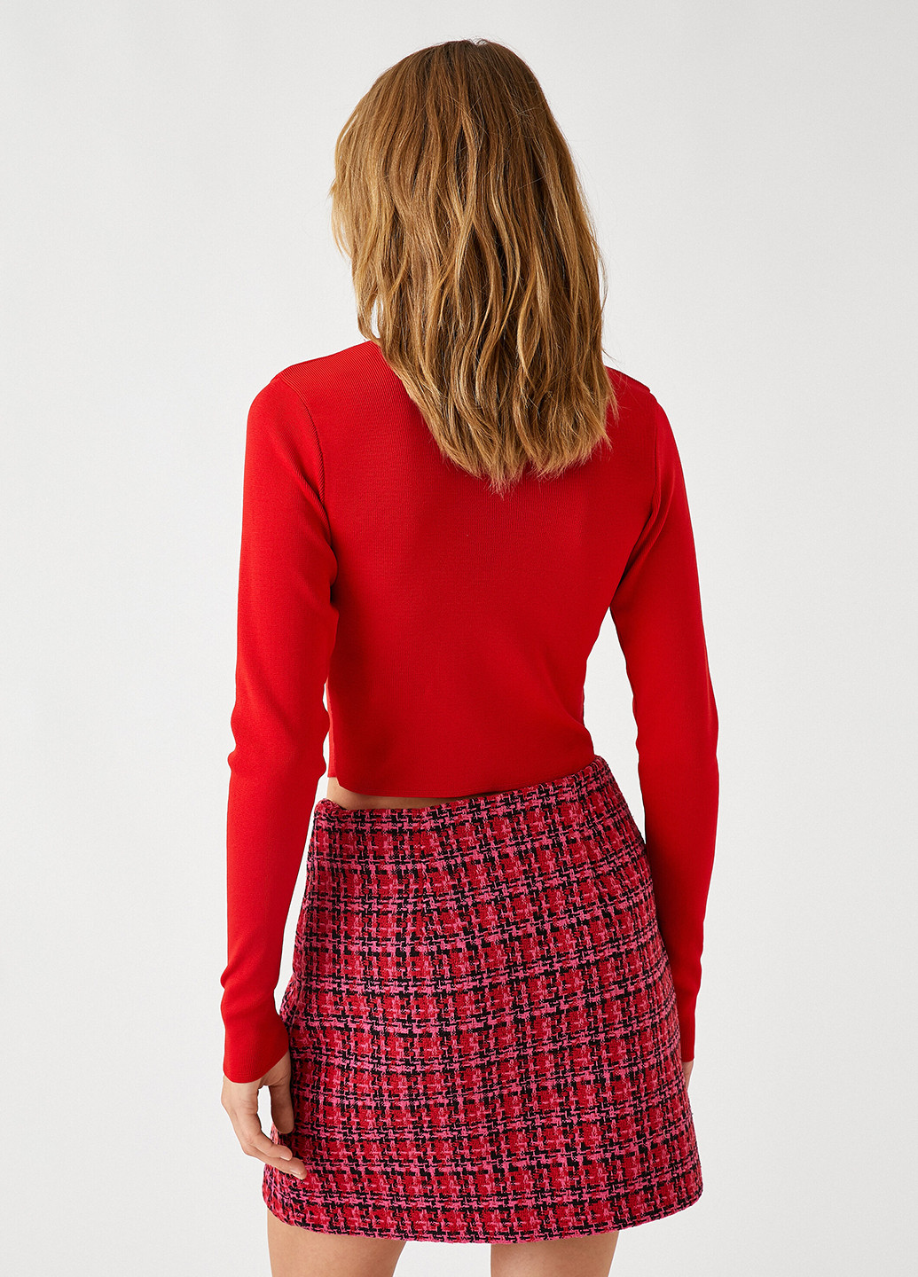 Красный демисезонный свитер пуловер KOTON