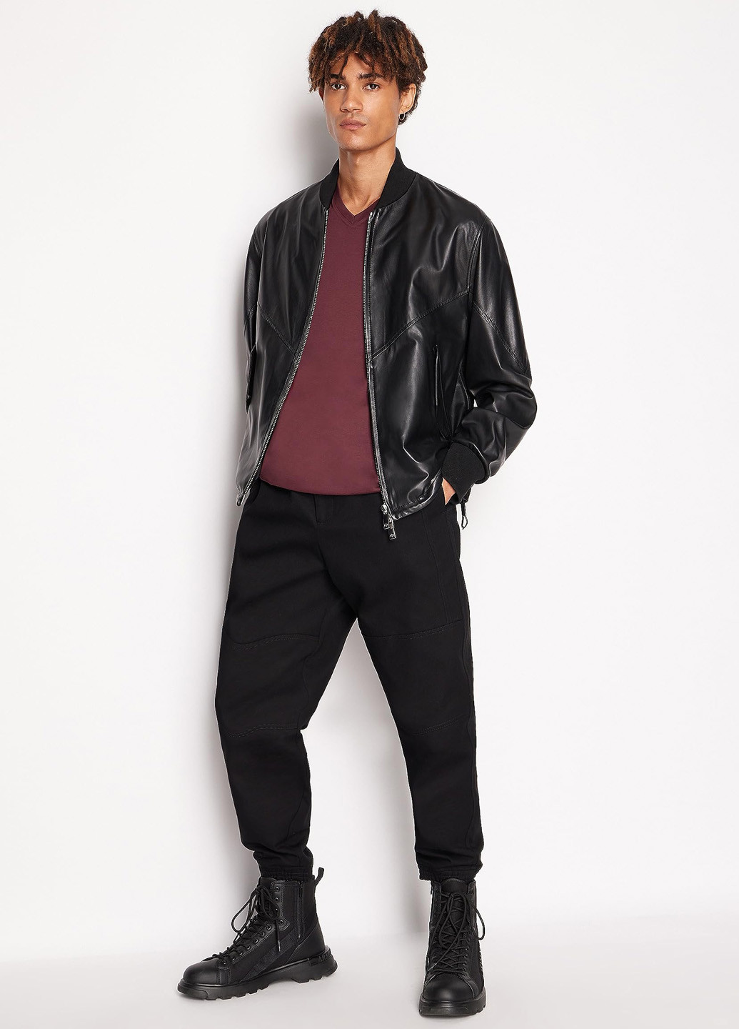 Бордова футболка Armani Exchange