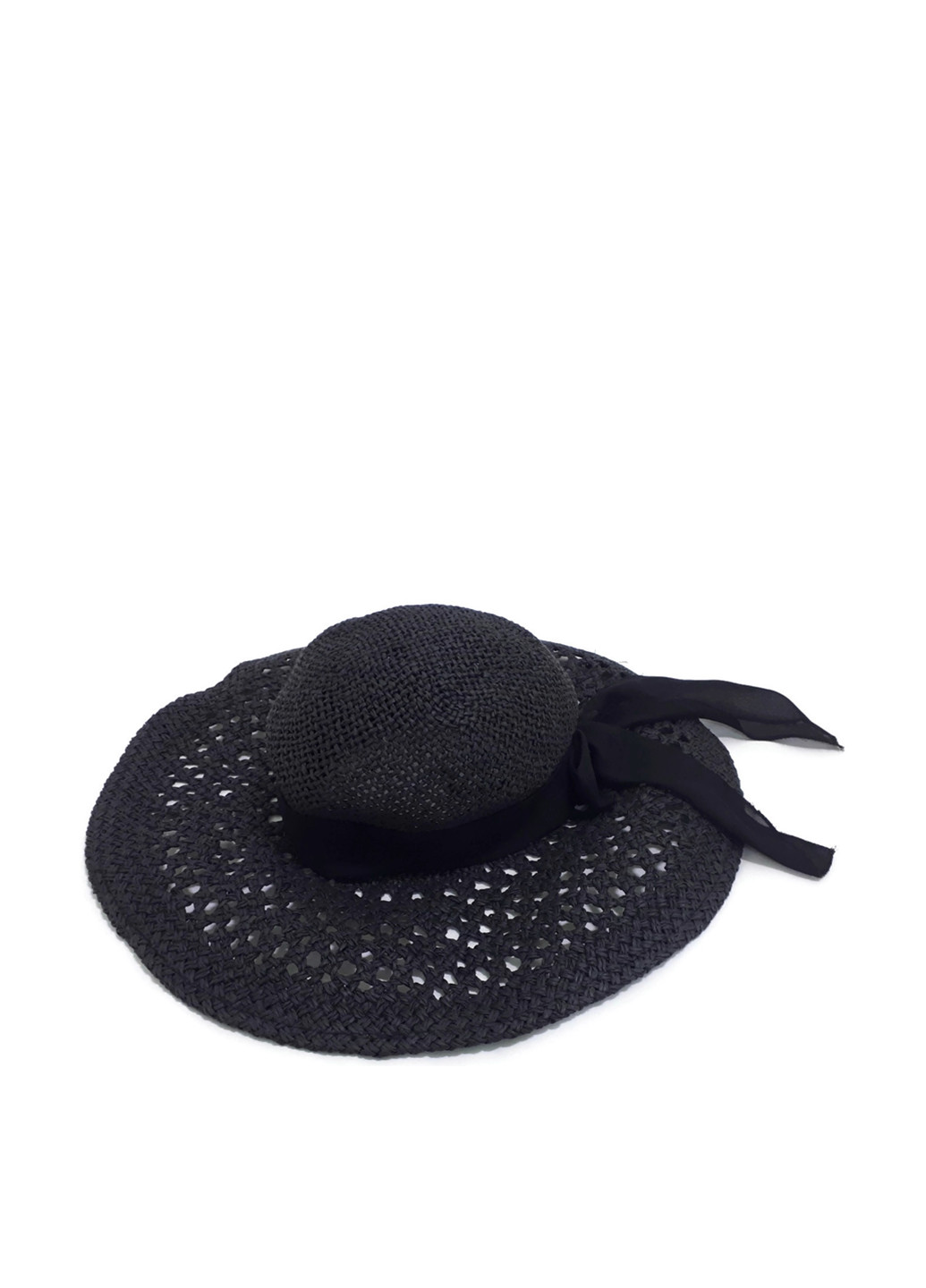 Шляпа H&M с маленькими полями однотонная тёмно-серая пляжная искусственная солома