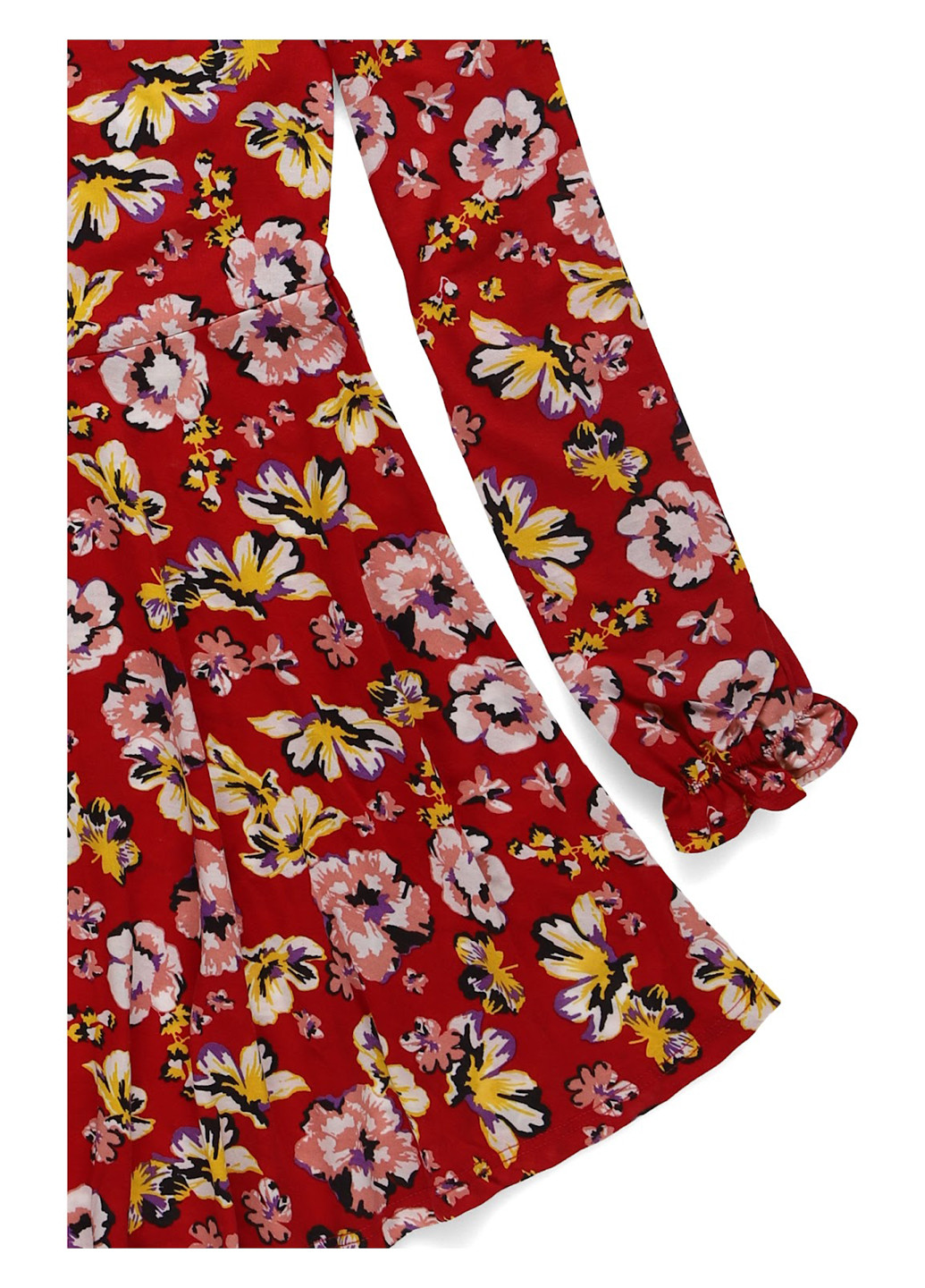 Червона кежуал сукня кльош MINT&BERRY з квітковим принтом