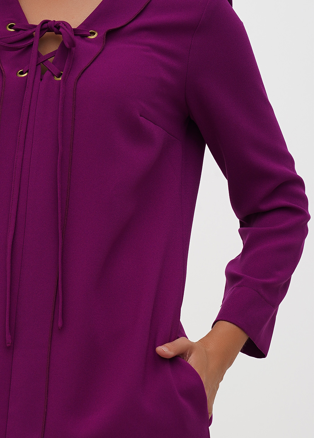 Сливова кежуал сукня Sassofono однотонна