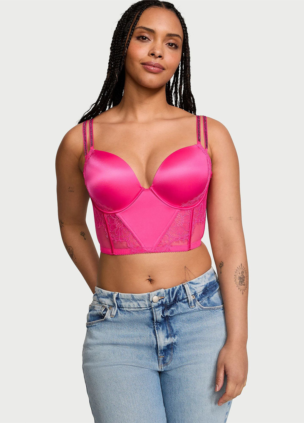 Розовый демисезонный комплект (бюстгальтер, трусики) Victoria's Secret