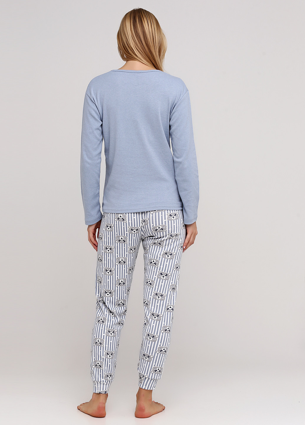 Голубая всесезон пижама (лонгслив, брюки) лонгслив + брюки Fawn