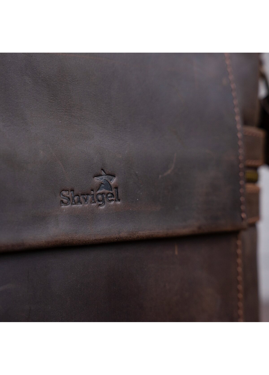Мужская кожаная сумка 25х28х6 см Shvigel (229460111)