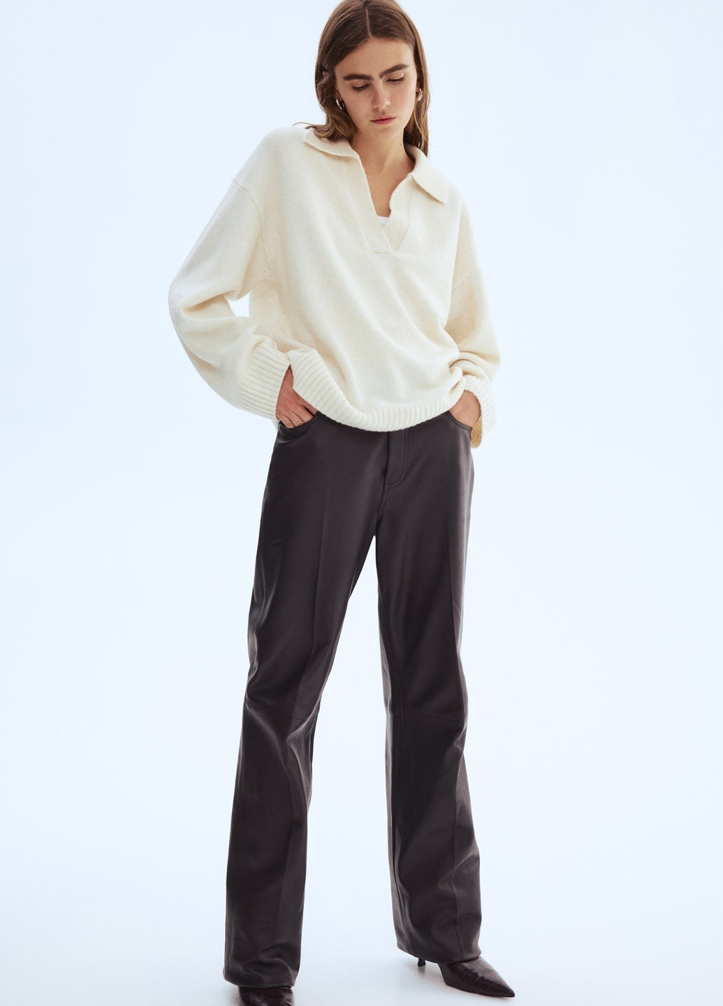 Кремовый демисезонный пуловер пуловер H&M