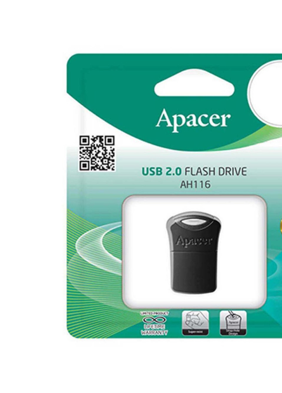 USB флеш накопитель (AP32GAH116B-1) Apacer 32gb ah116 black usb 2.0 (232750192)