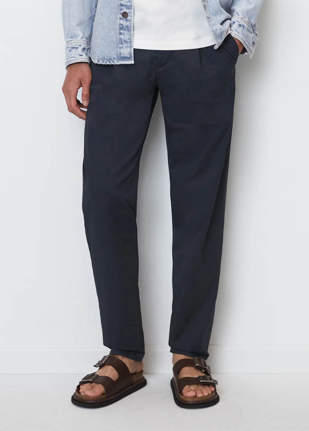 Темно-синие кэжуал демисезонные прямые брюки Marc O'Polo