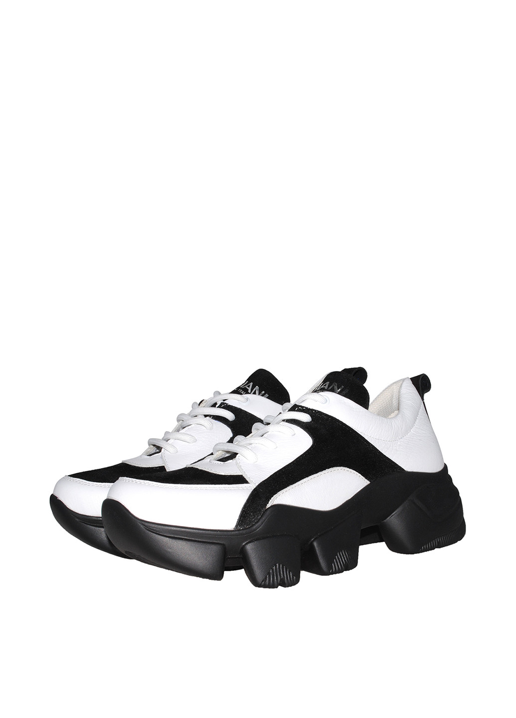 Черно-белые демисезонные кроссовки Fabiani