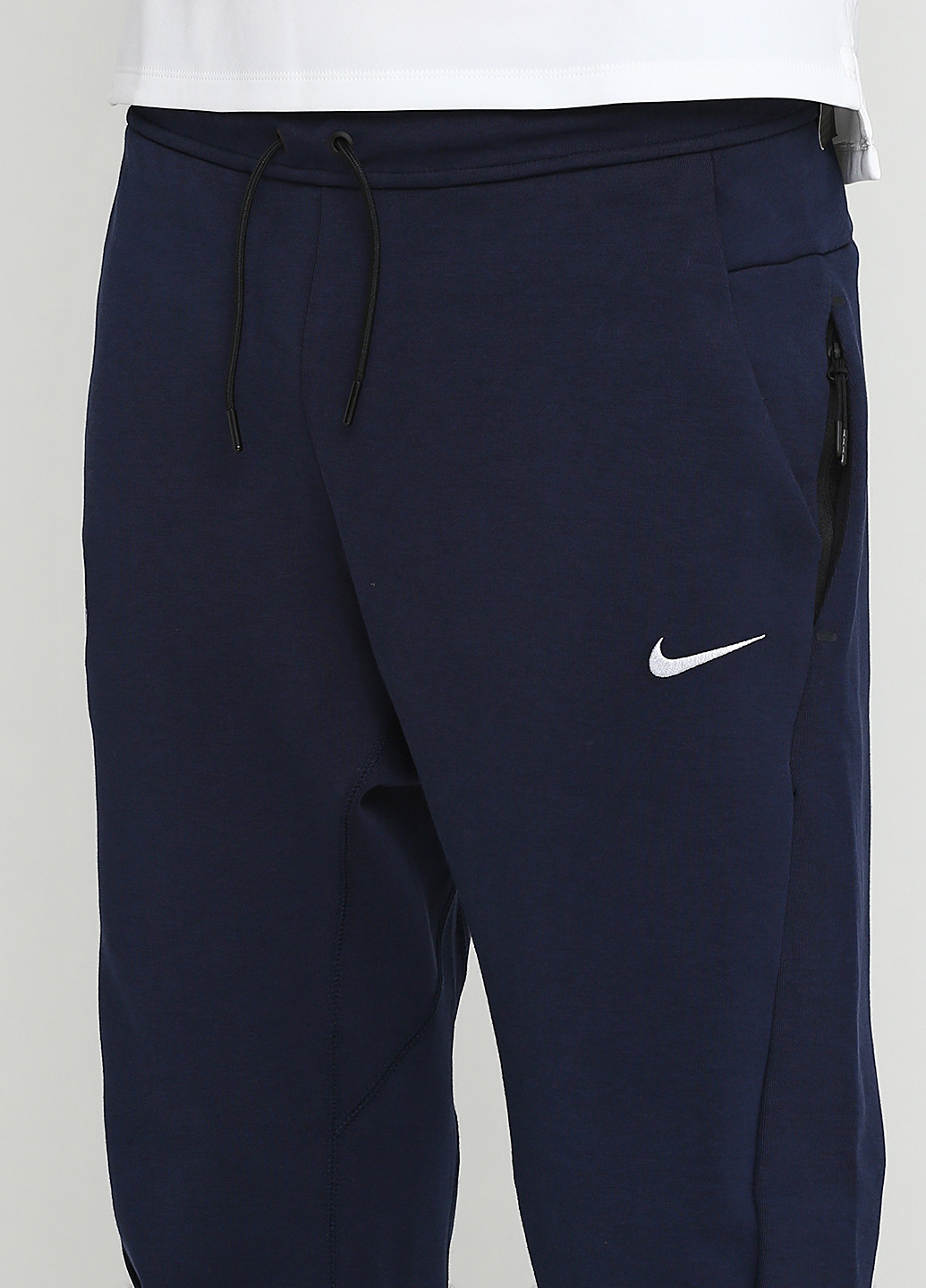 Темно-синие спортивные демисезонные зауженные брюки Nike