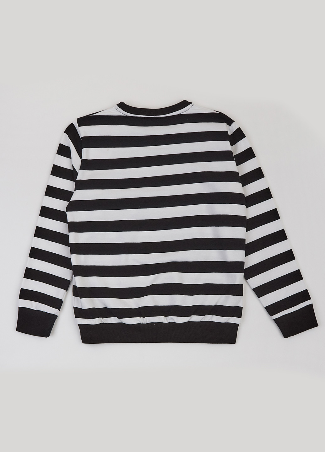 Черно-белый свитшот ArDoMi полоска без декора (343091804)