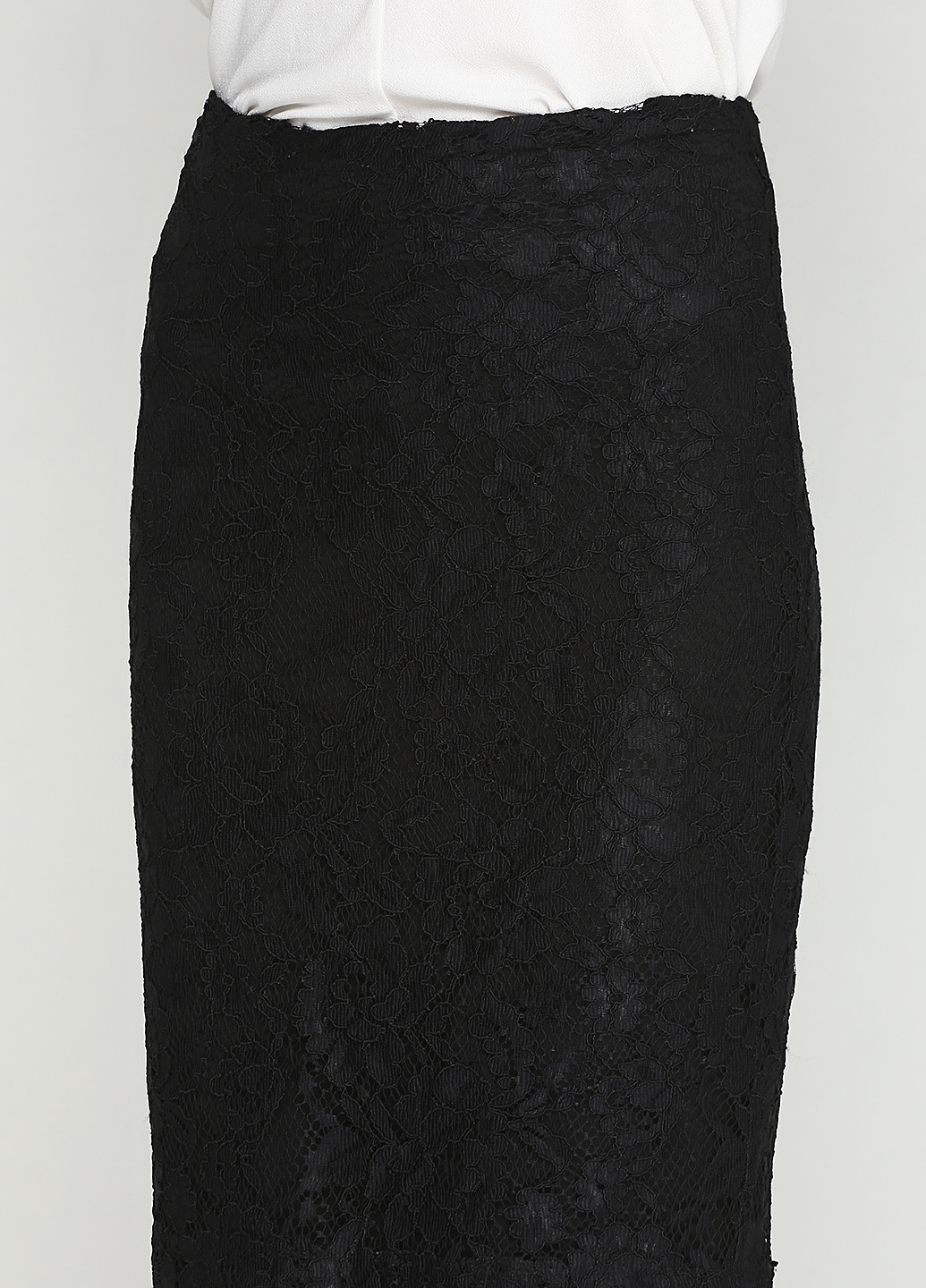 Черная кэжуал однотонная юбка Mango миди