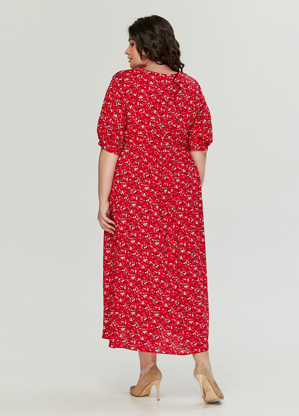 Червона кежуал сукня а-силует A'll Posa з квітковим принтом