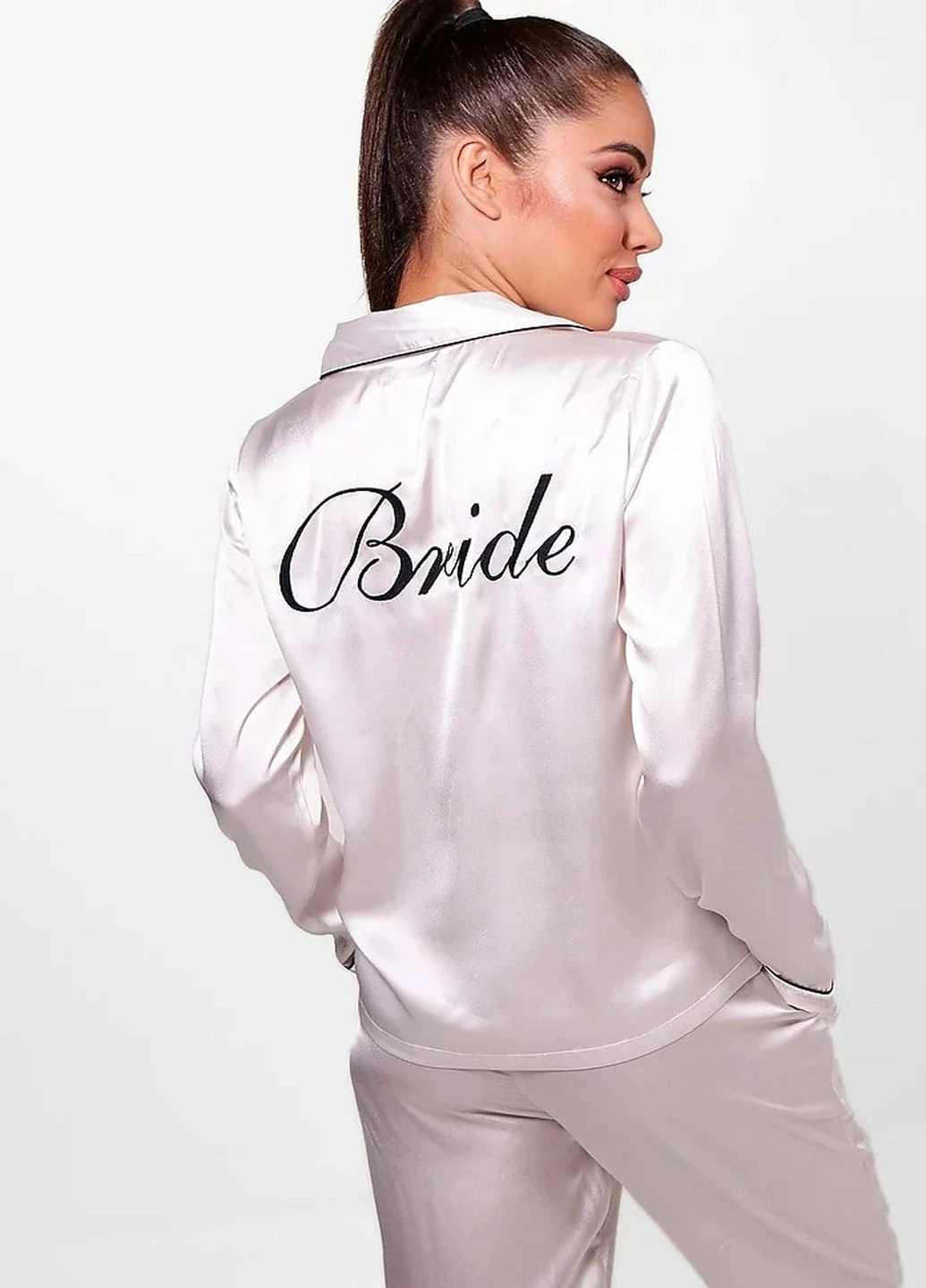 Белая домашний рубашка однотонная Boohoo