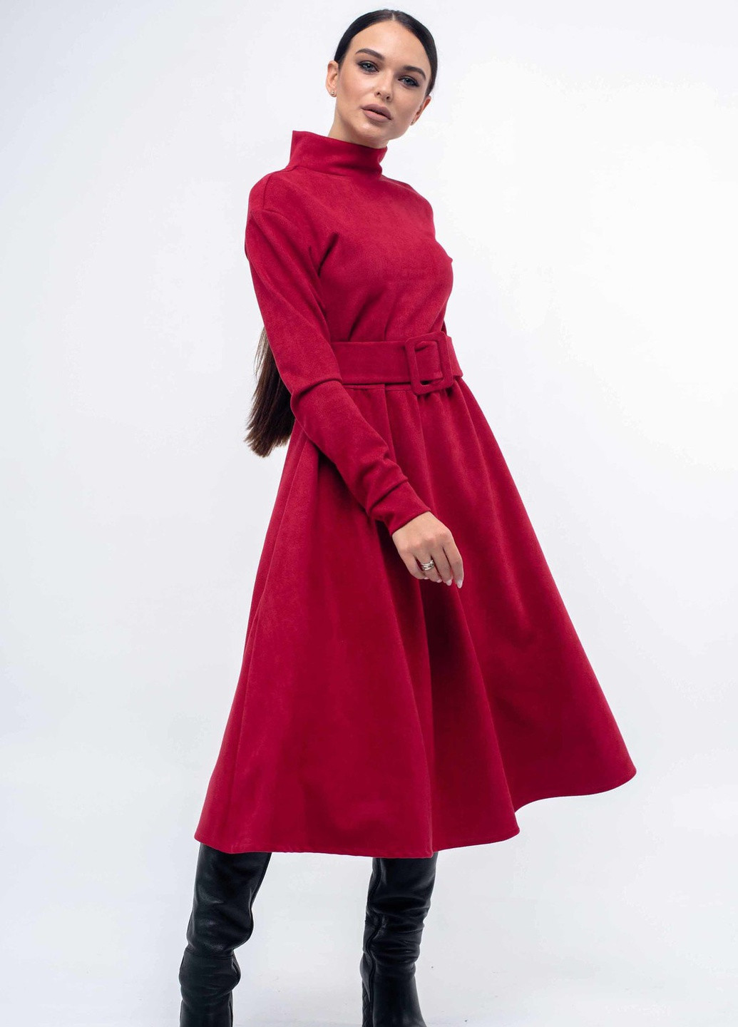 Малинова кежуал сукня Ри Мари однотонна